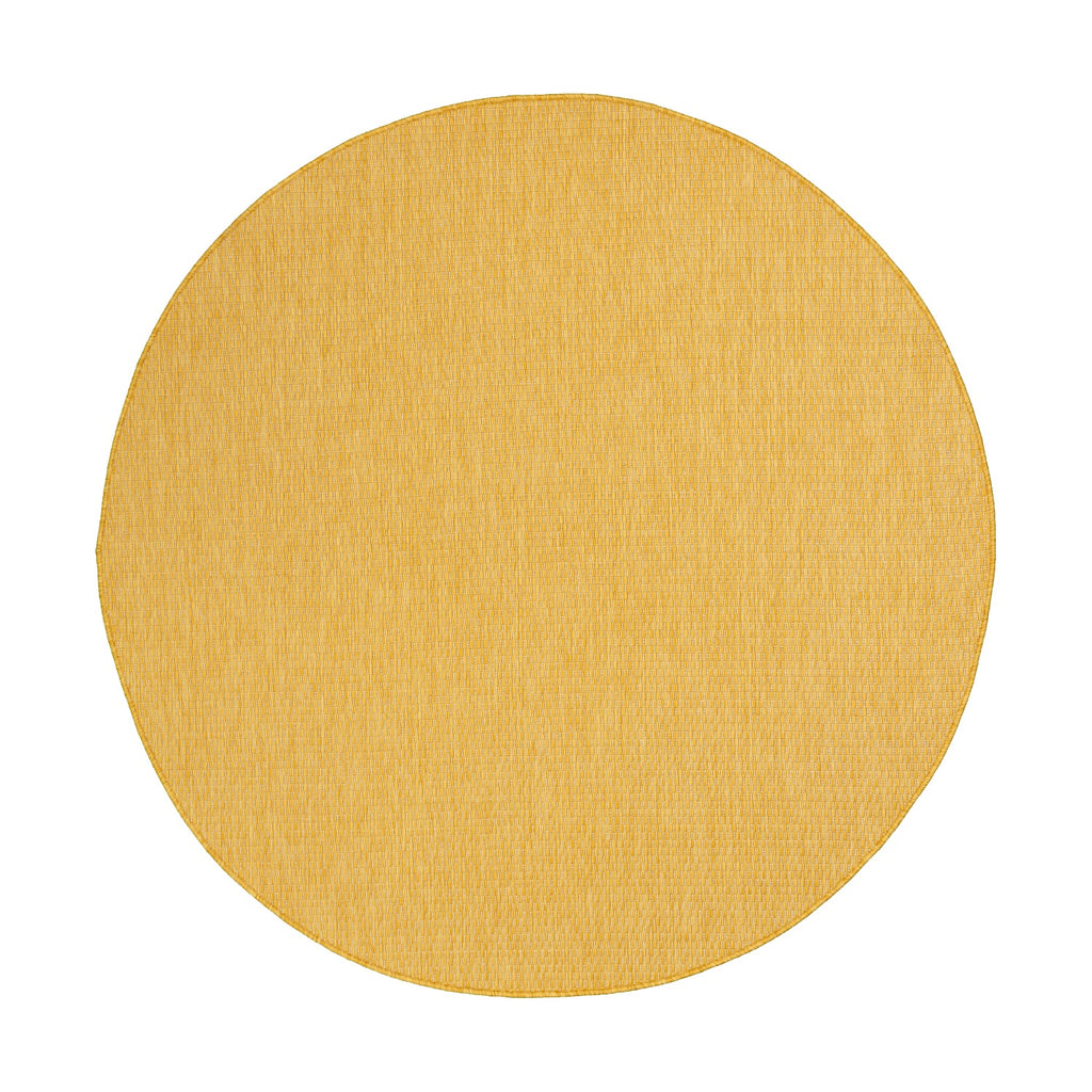 Round Outdoor Rug - Costa Ochre Yellow