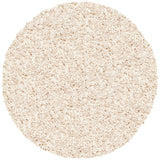 Round high-pile floor rug - Twilight Cream/White 6926
