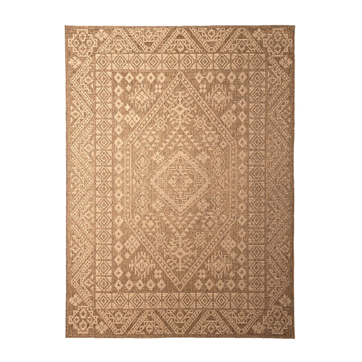 Jute Outdoor Rug - Mavi Medallion Brown/Cream