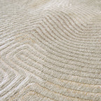 Round modern floor rug - Meditation Coral 9229 Beige