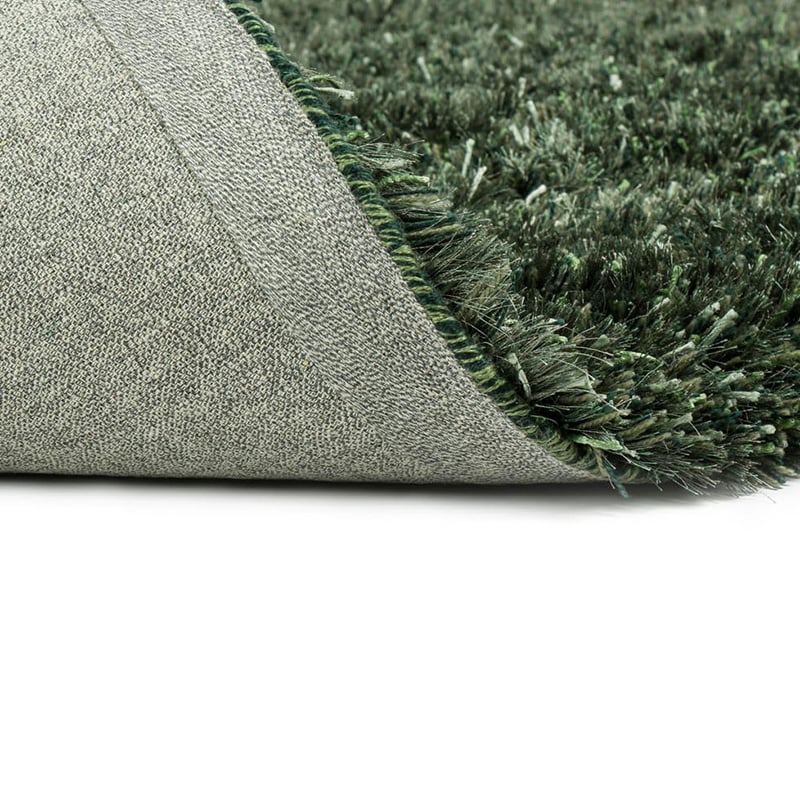 Shaggy floor rug - New Paulo Dark Green 442