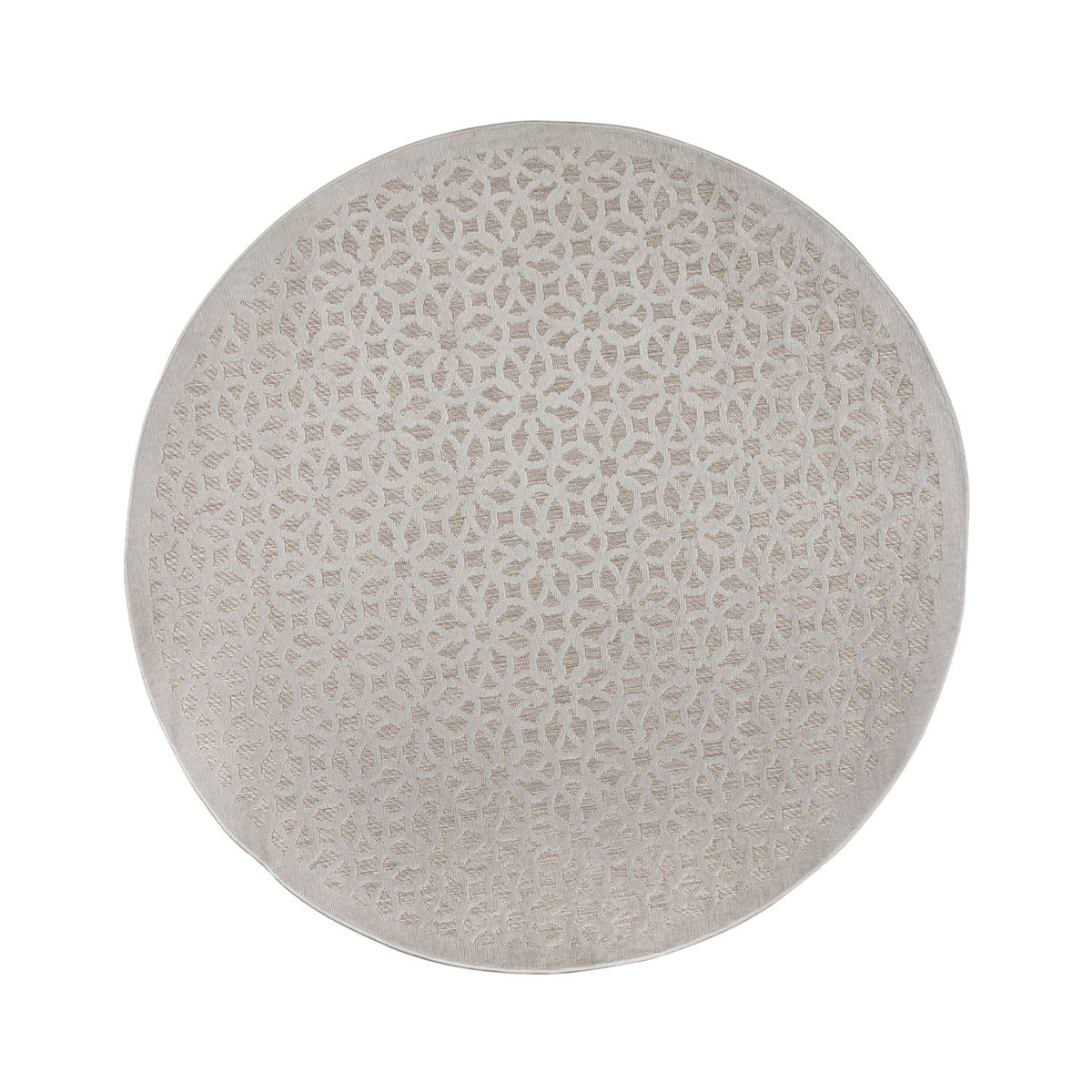 Round outdoor rug - Piatto Argento Silver/White