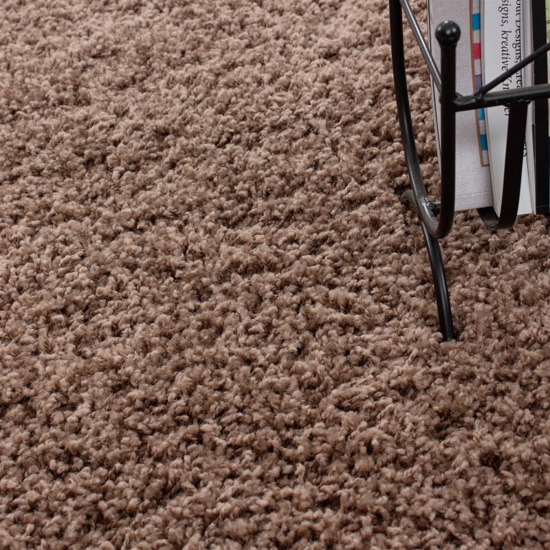 High-pile floor rug - Life Mokka