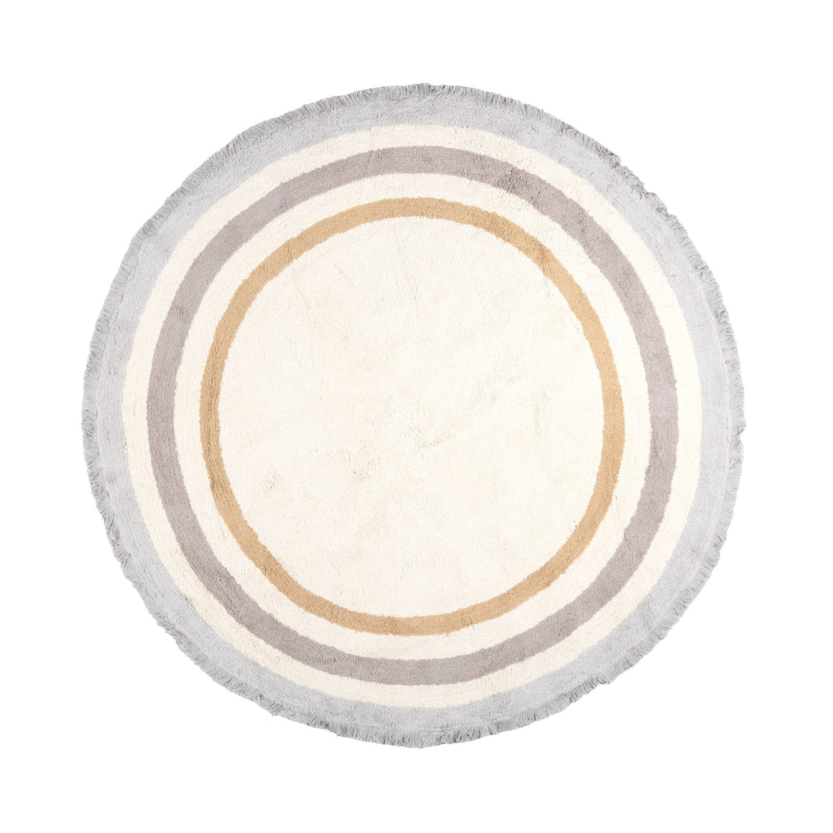 Round washable kids rug - Milo Grey