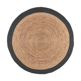 Jute Rug - Fair Round Natural/Black