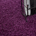 High-pile floor rug - Life Purple