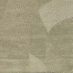 Modern wool floor rug - Fusion Green 730