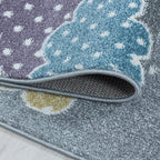 Children's floor rug - Lucy Clouds Gray