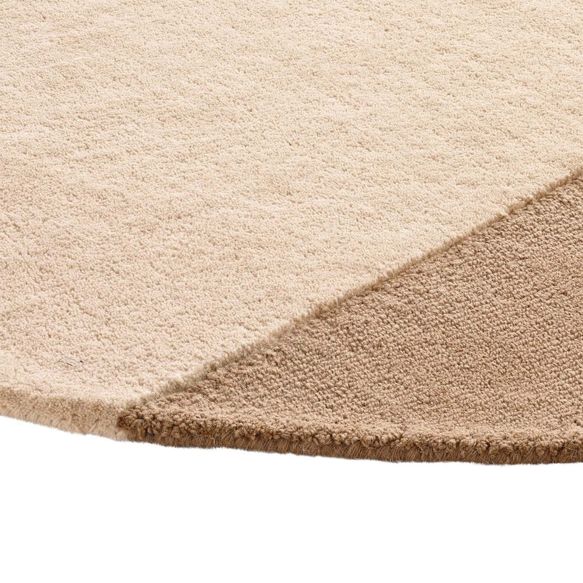Round wool floor rug - Organix Beige/Cream 210