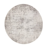Round Low-Pile Floor Rug - Ghazi Brown/Cream 3600