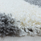 Round high-pile floor rug - Tuggy Grey