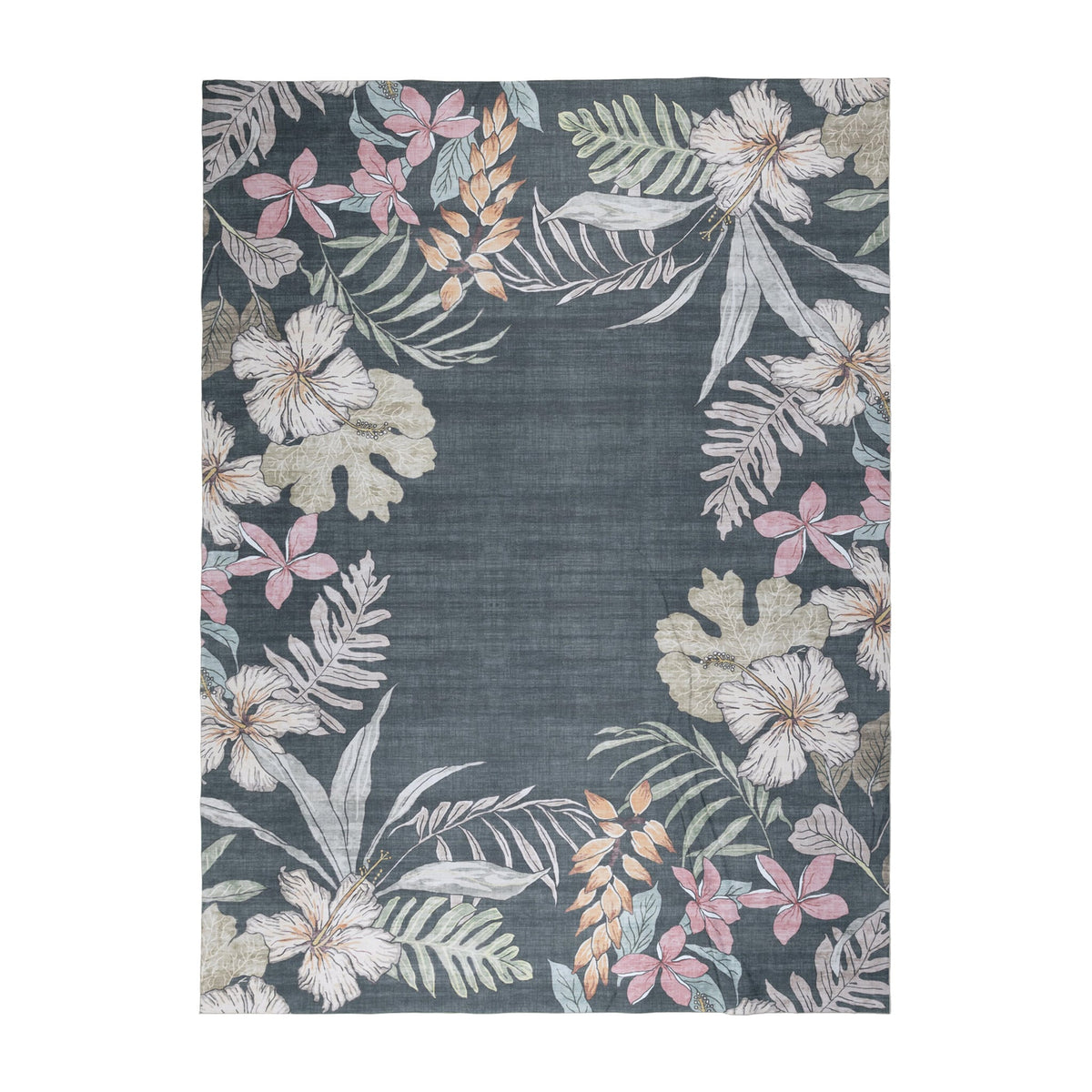 Outdoor rug flowers - Poppy Green