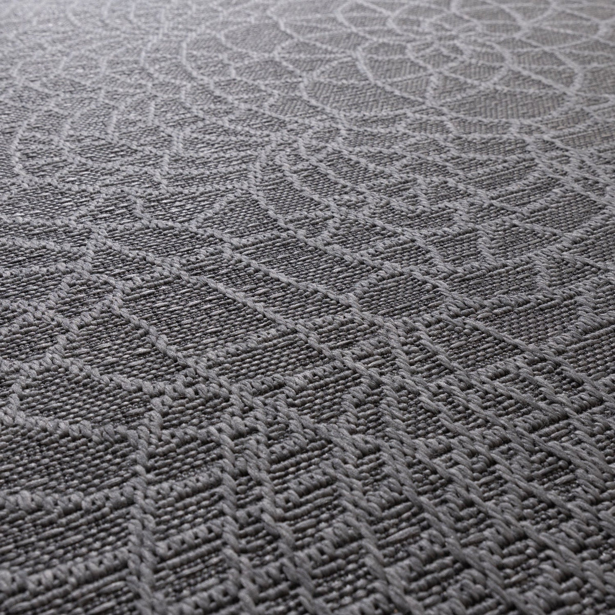 Indoor Outdoor Rug - Dunes Mandala Anthracite