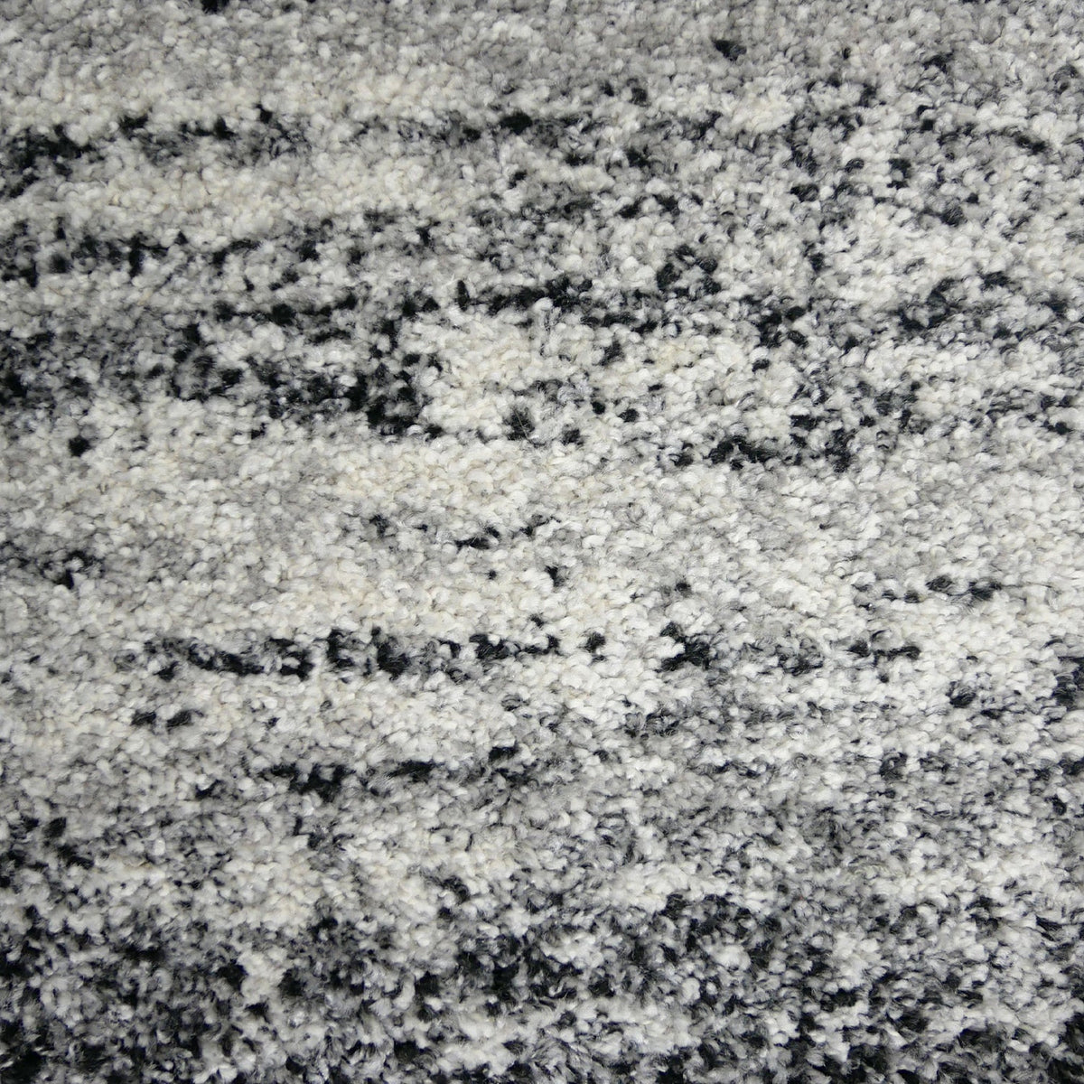 High Pile Floor Rug - Malta Black/Mottled 6258