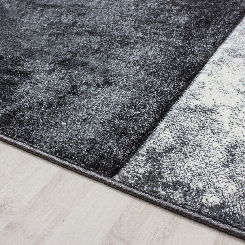 Modern floor rug - Tetris Grey 1710
