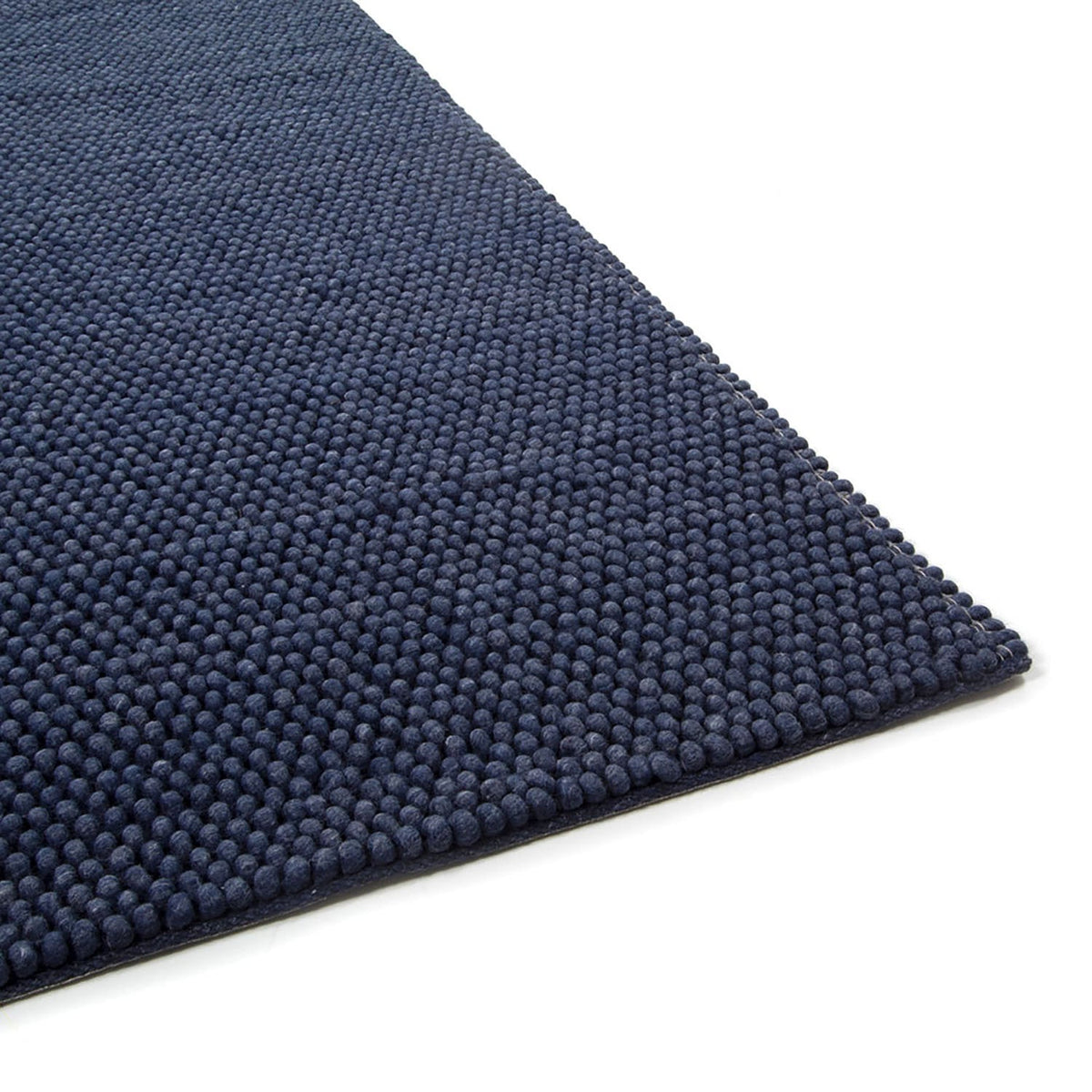 Wool floor rug - New Loop Dark Blue 290