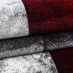 Modern floor rug - Tetris Red 1710