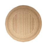 Round Jute Outdoor Rug - Mavi Stripes Cream/Brown