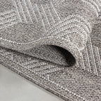 Jute Outdoor Rug - Aruba Pattern Grey
