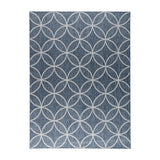 Geometric Outdoor Rug – Faro Ripple Blue