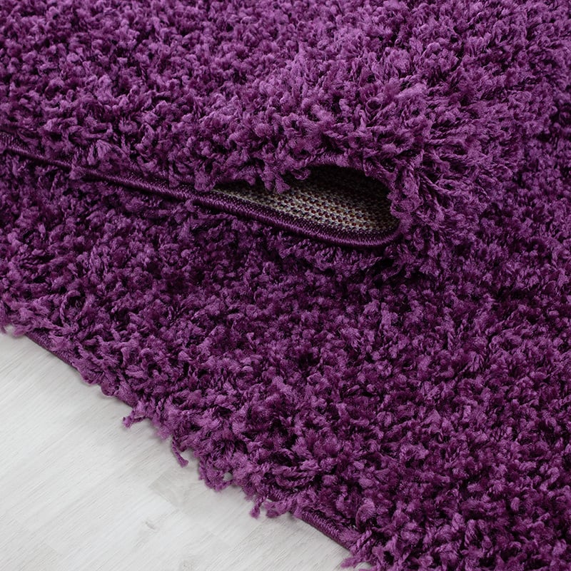 Round high-pile floor rug - Sade Lilac