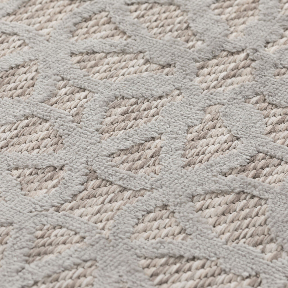 Round outdoor rug - Piatto Argento Silver/White
