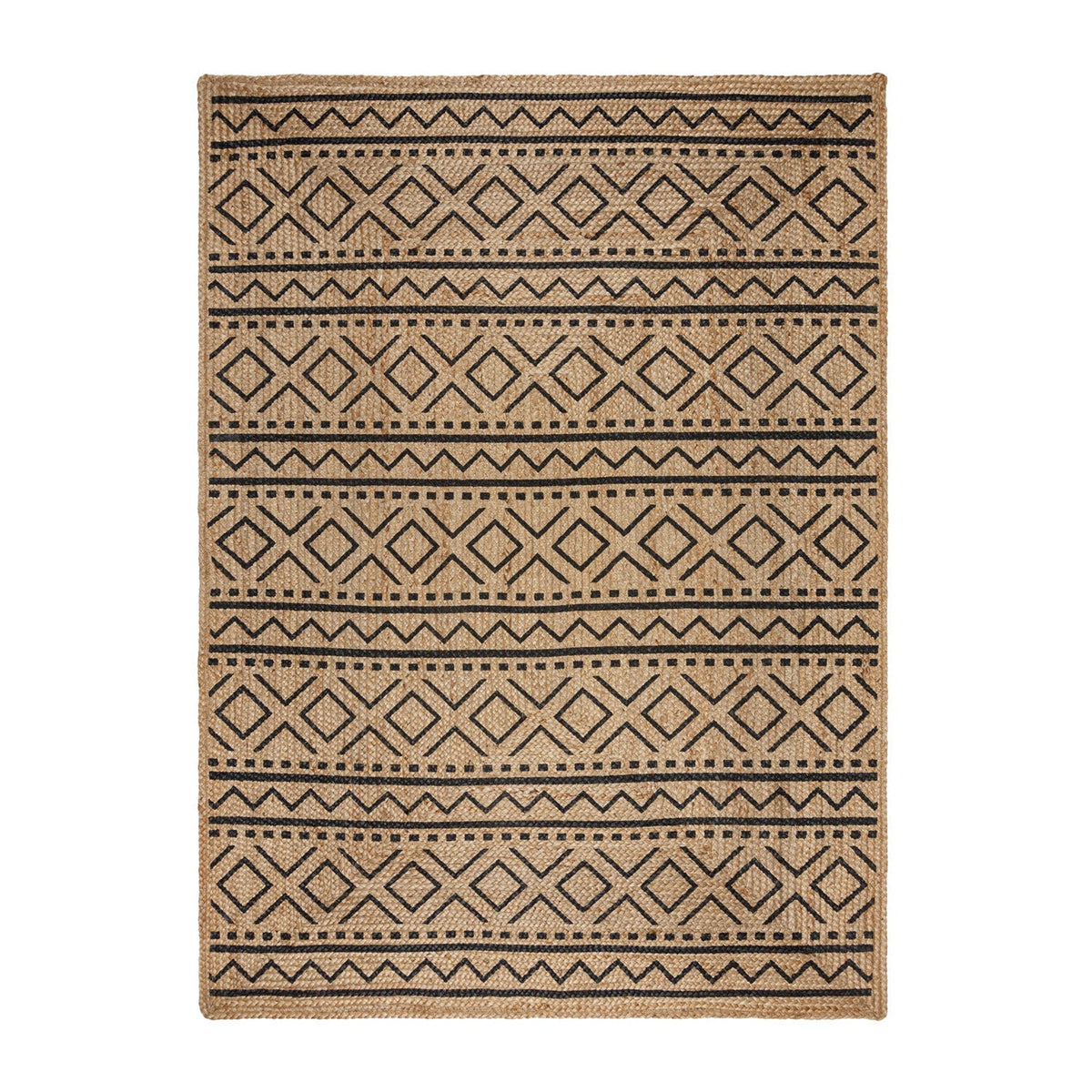 Jute floor rug - Lucio Geo Natural