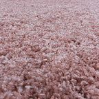 Round high-pile floor rug - Softy Pink