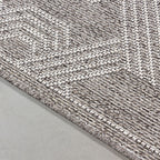 Jute Balcony Rug - Aruba Pattern Grey