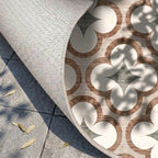 Geometric outdoor rug – Mosaic Clover Green