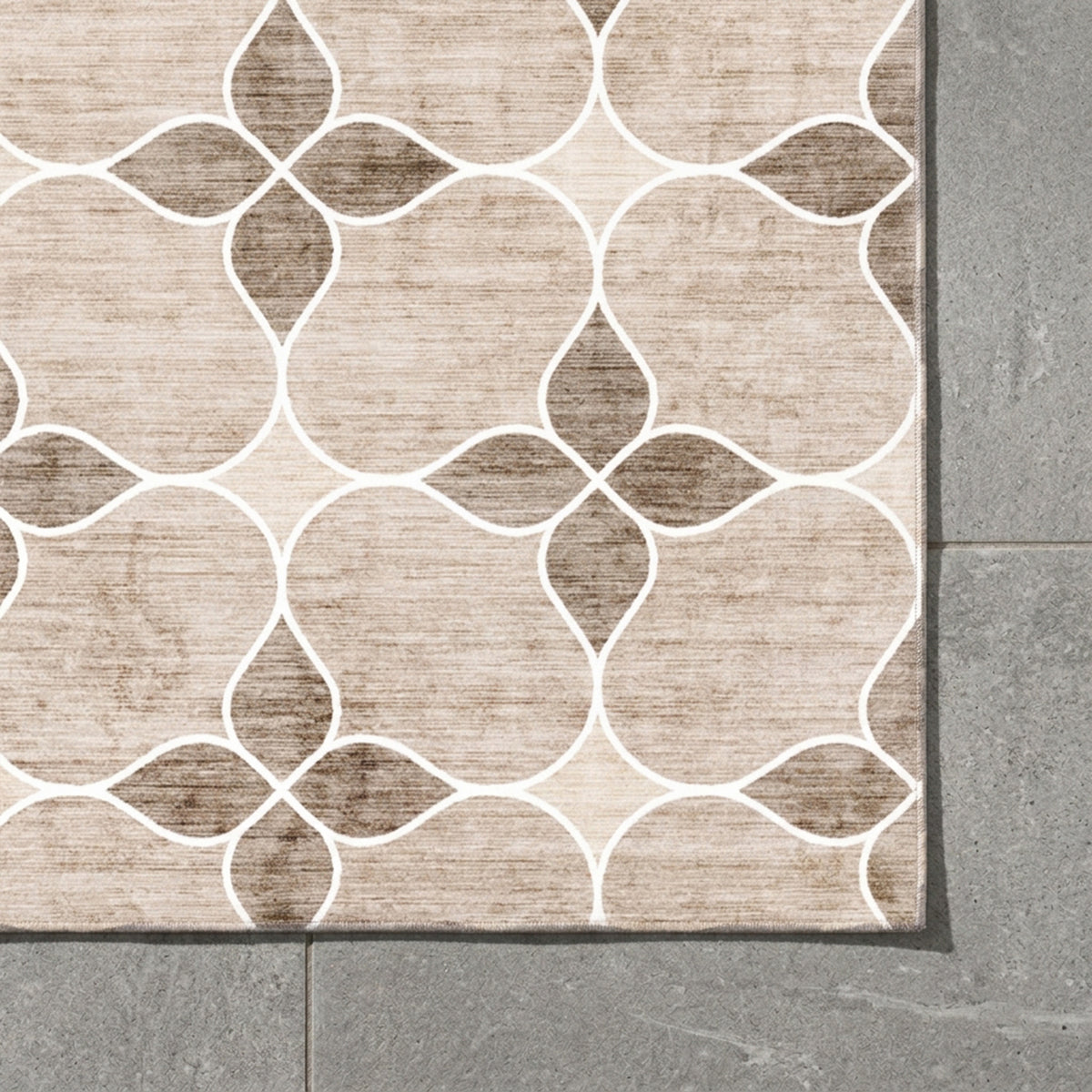 Geometric outdoor rug – Mosaic Dot Cream