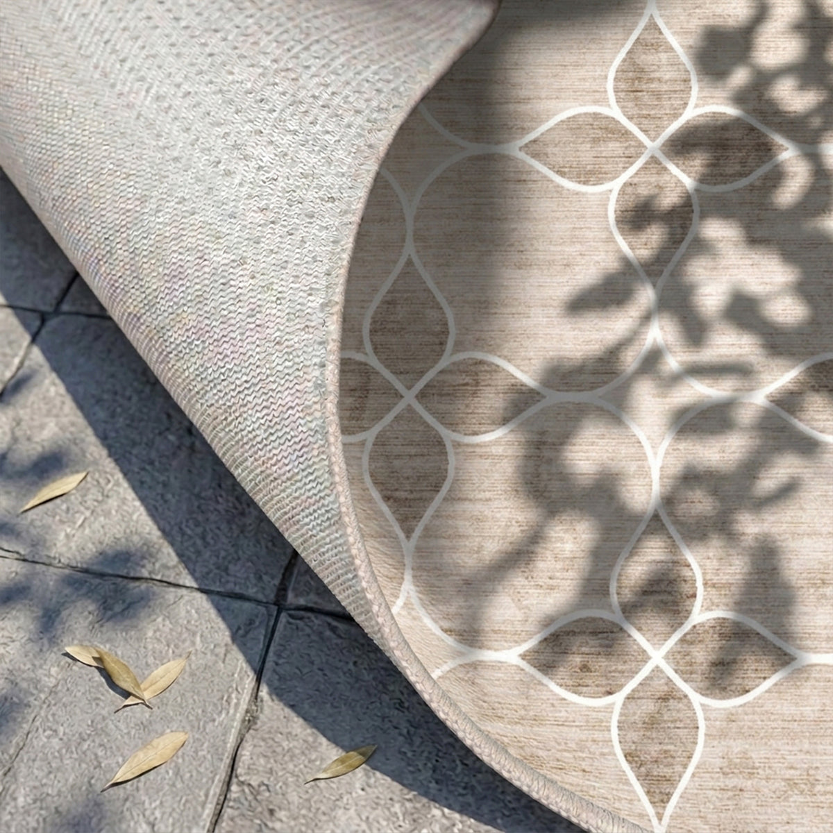 Geometric outdoor rug – Mosaic Dot Cream