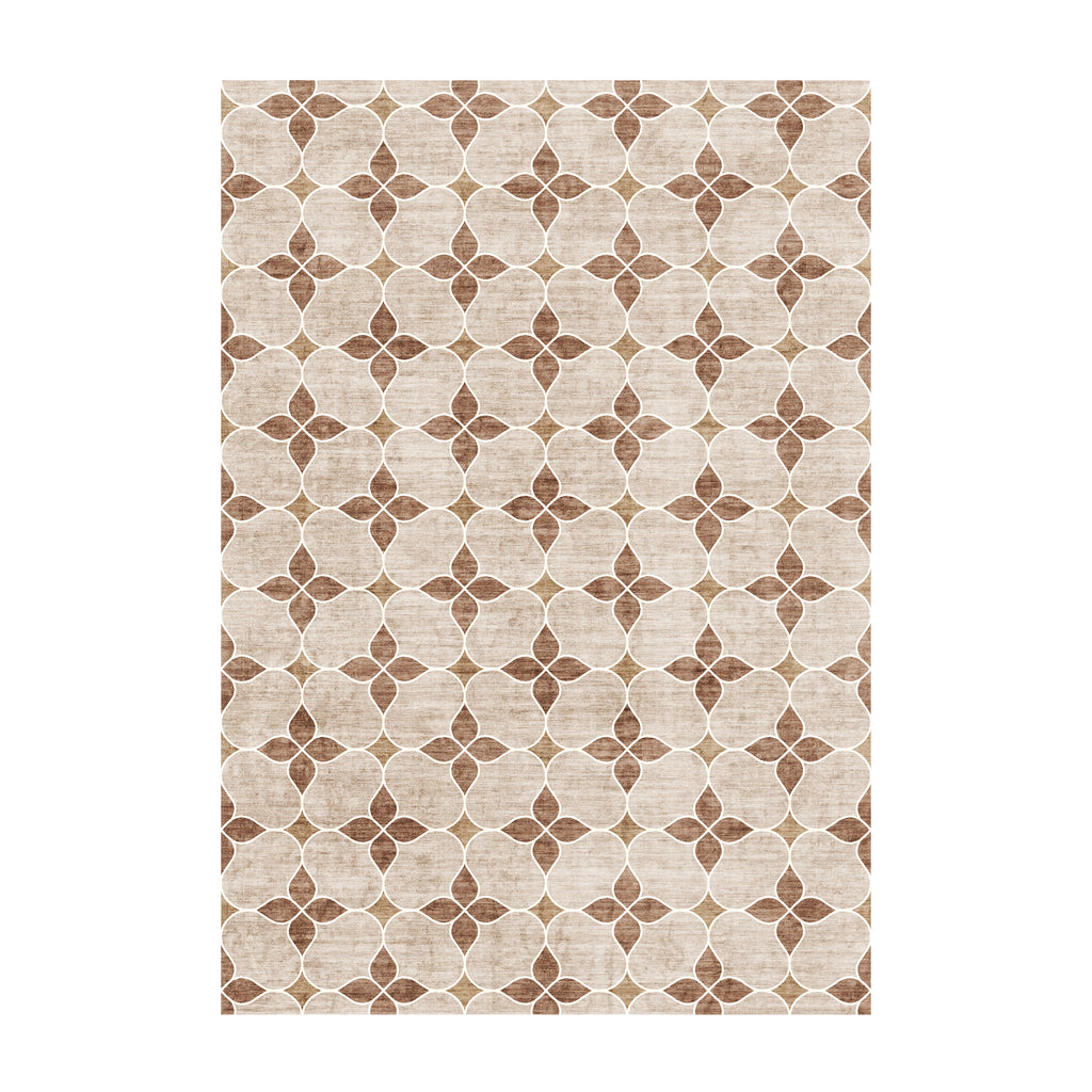 Geometric outdoor rug – Mosaic Dot Terracotta
