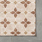 Geometric outdoor rug – Mosaic Dot Terracotta
