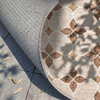 Geometric outdoor rug – Mosaic Dot Terracotta