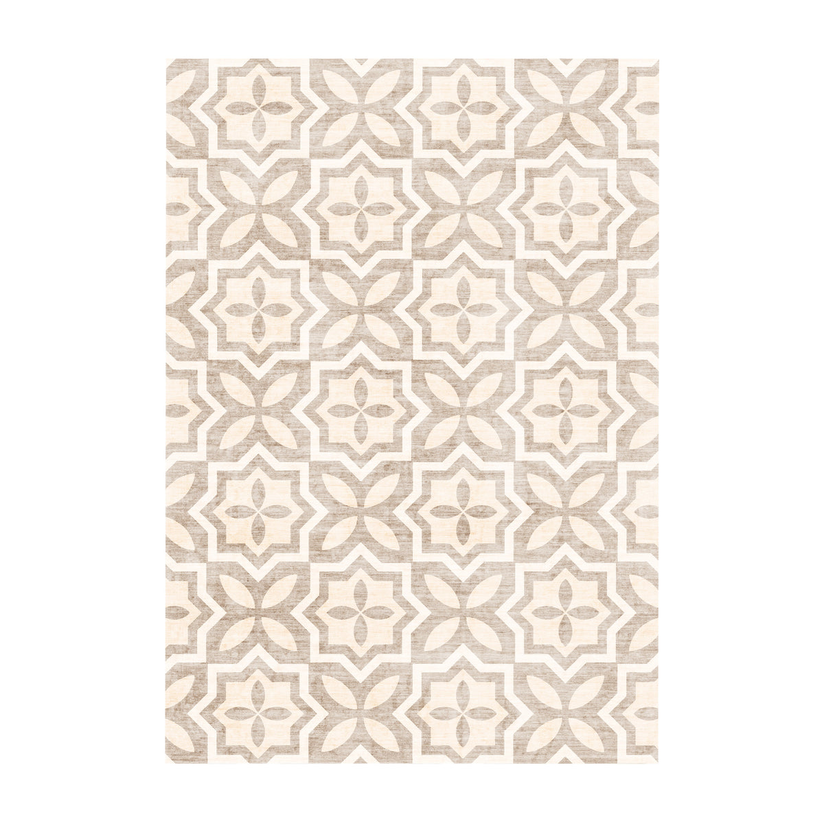 Geometrisch buitenkleed - Mosaic Medina Creme