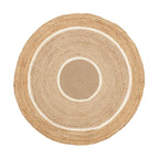 Rond Jute vloerkleed - Mirai Circle Wit/Naturel