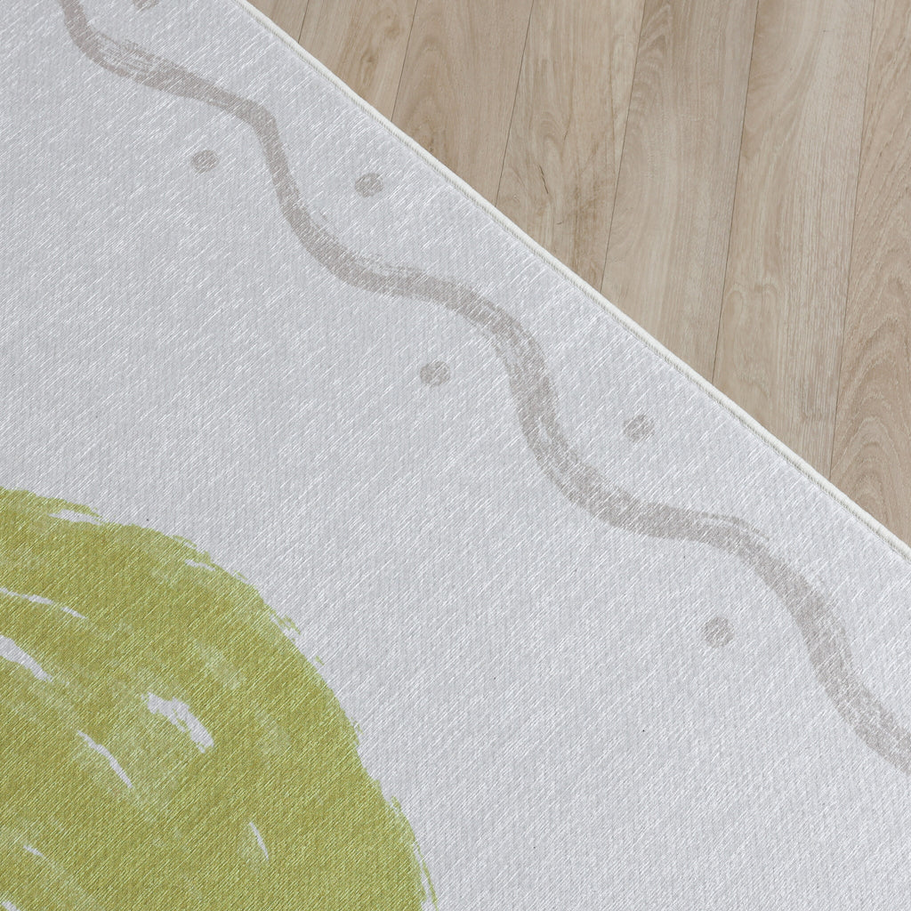 Washable children's rug - Mick Lime Green