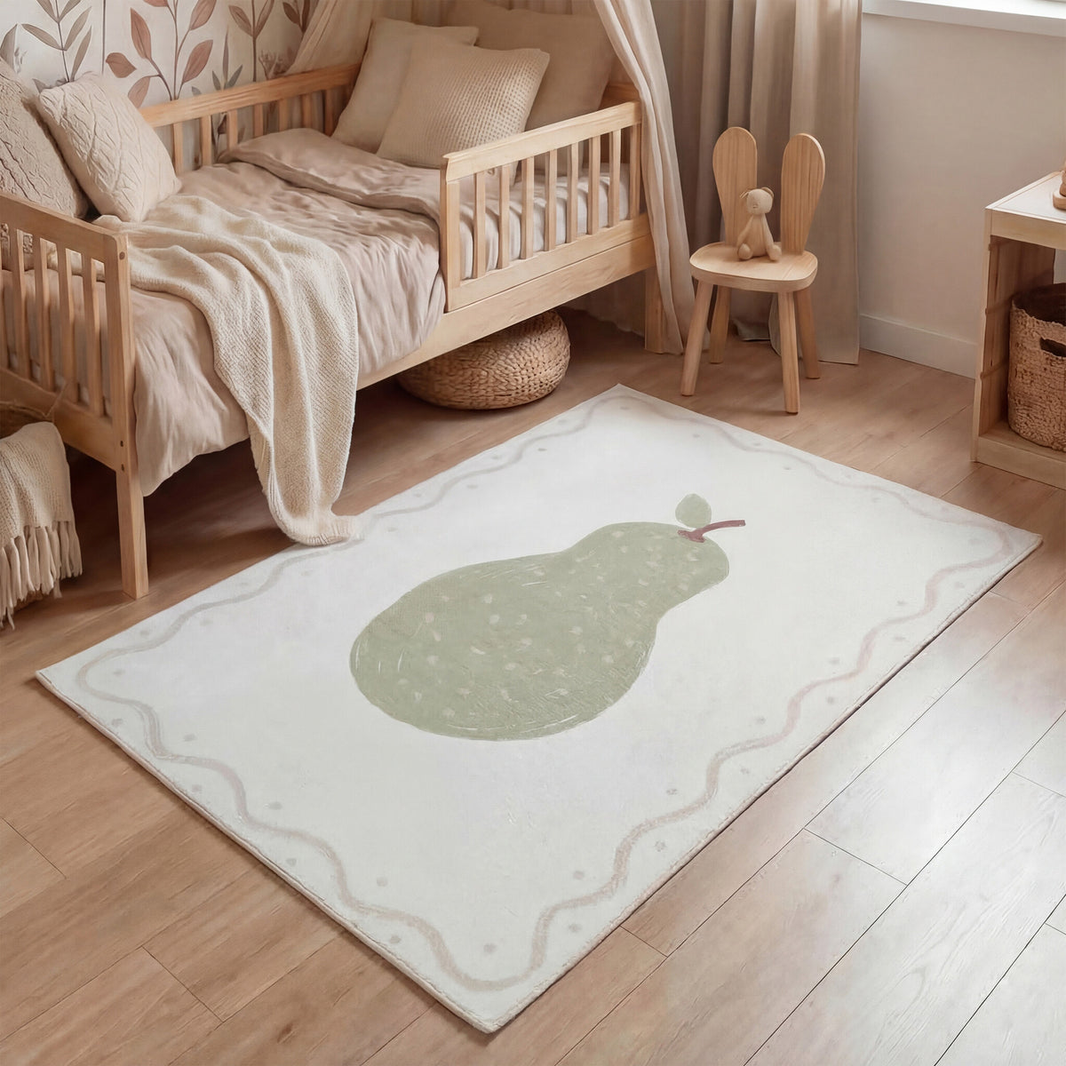 Washable children's rug - Mick Pear Green