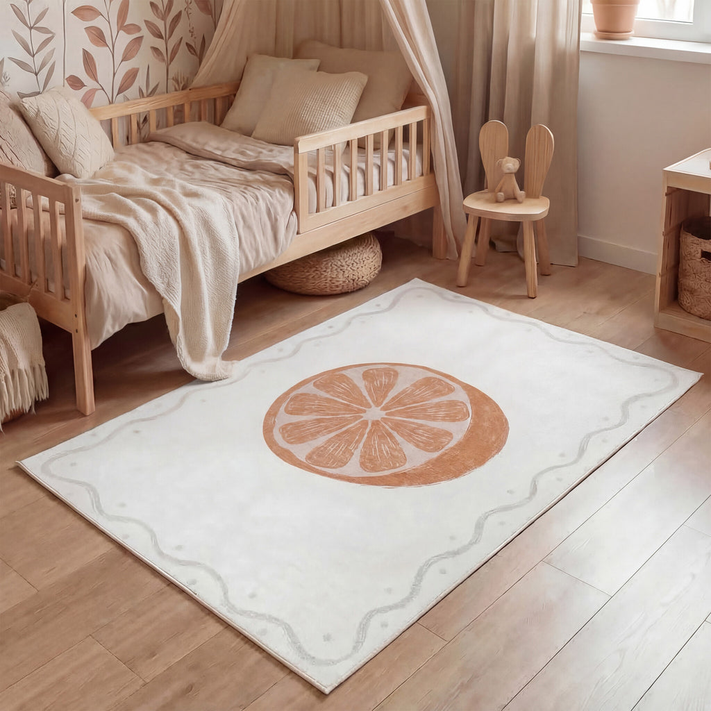 Washable children's rug - Mick Orange