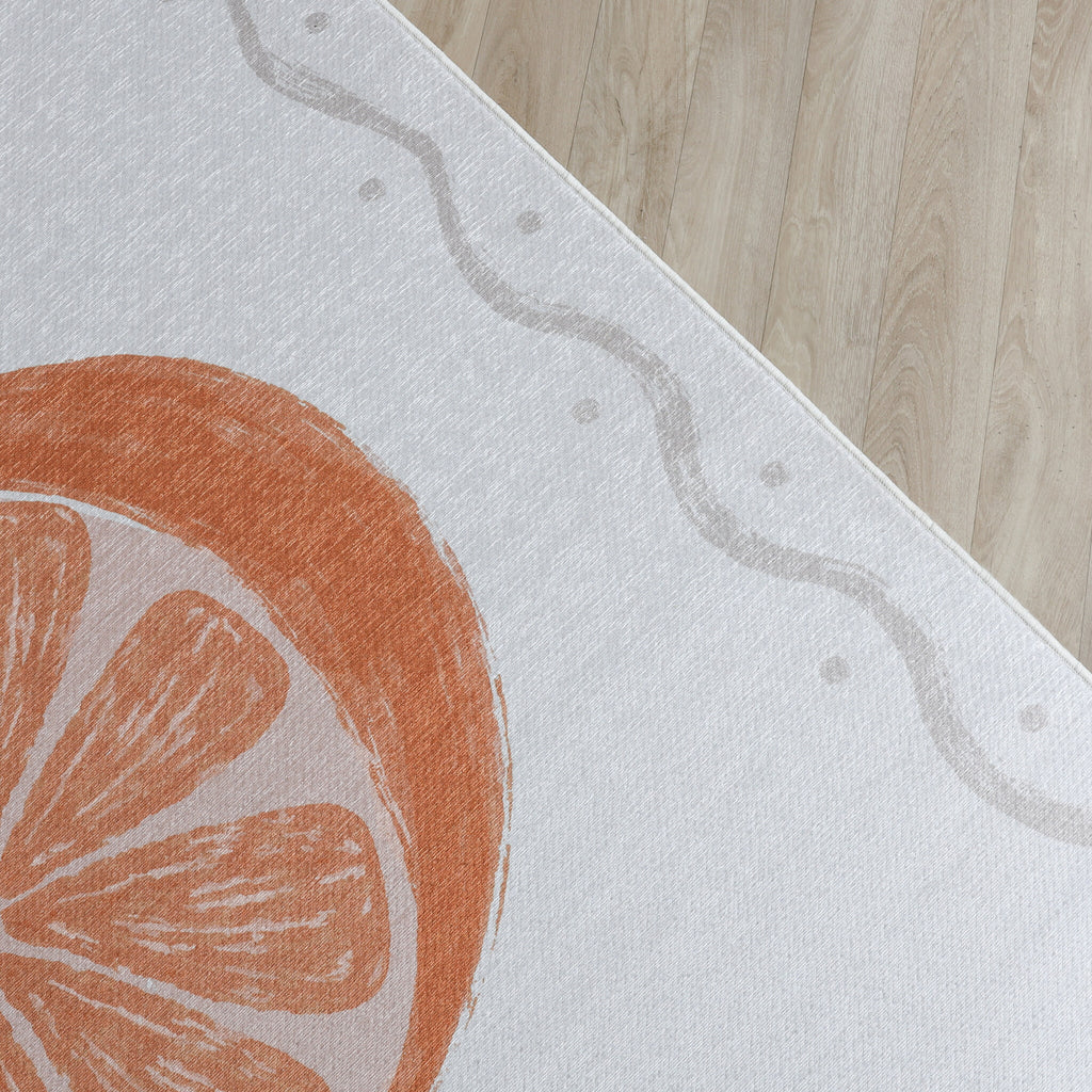 Washable children's rug - Mick Orange