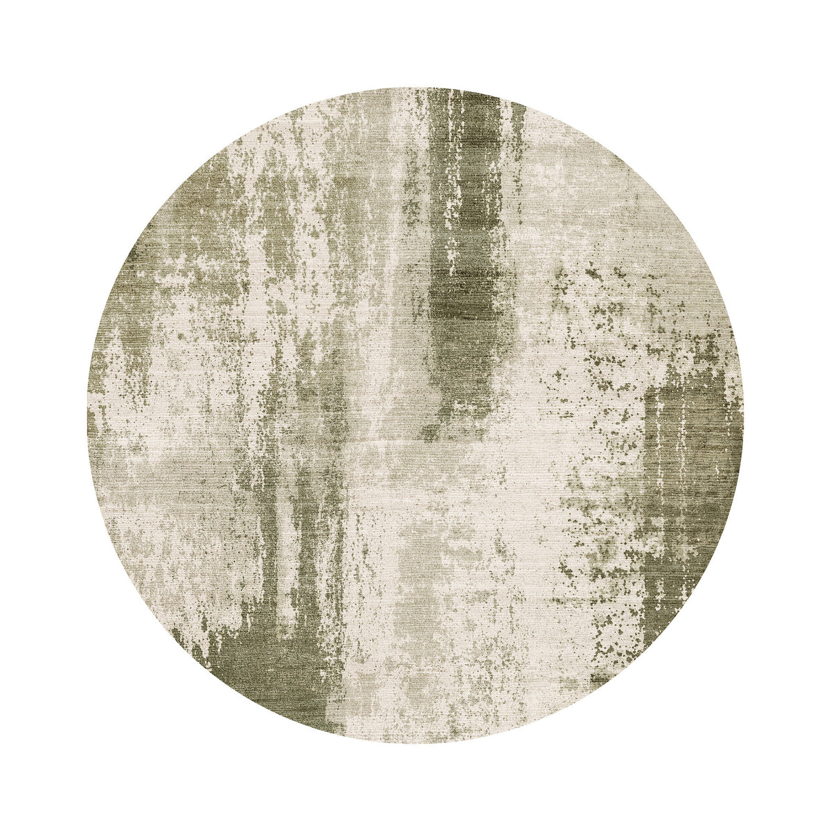 Okrągły abstrakcyjny dywan - Rusty Green