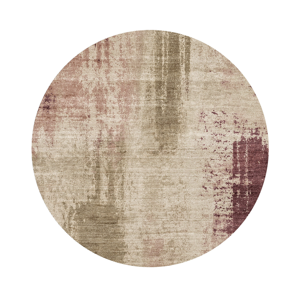 Okrągły abstrakcyjny dywan - Rusty Multicolour