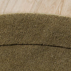 Round rug - Isara Border Olive Green