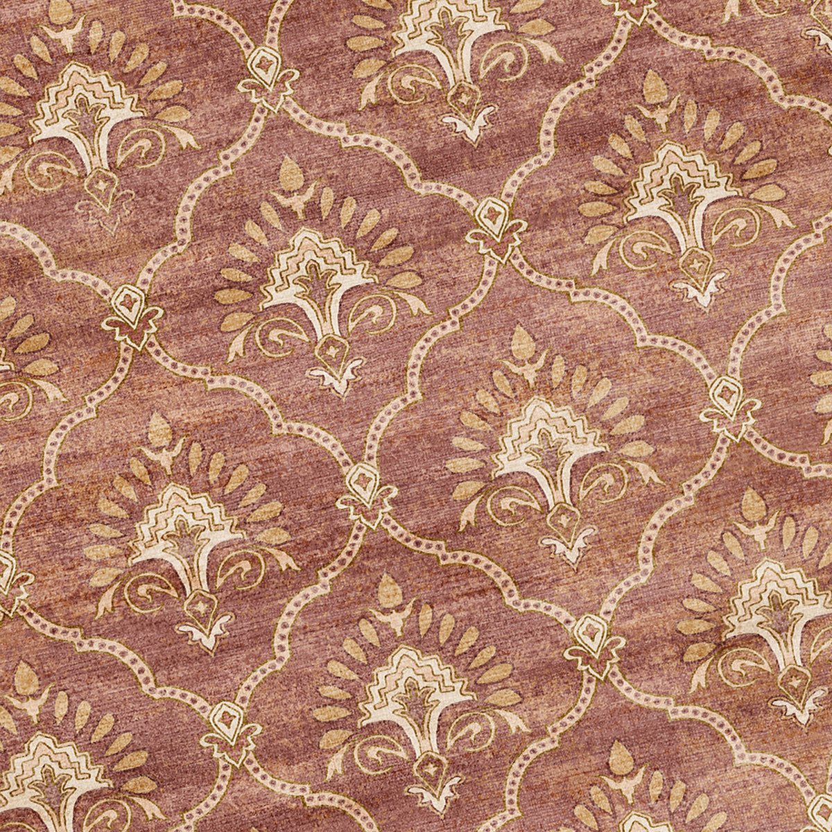 Vintage rug - Sage Grid Terracotta
