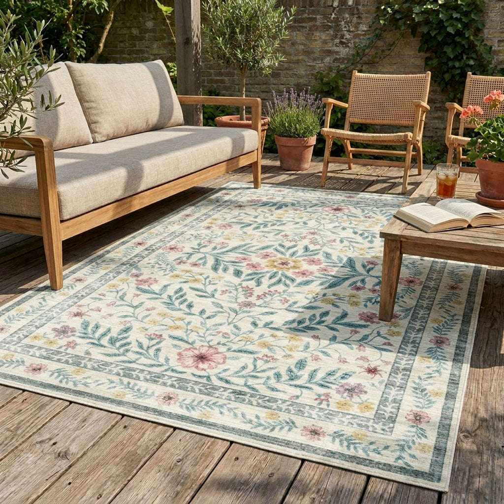 Vintage outdoor rug - Luana Green