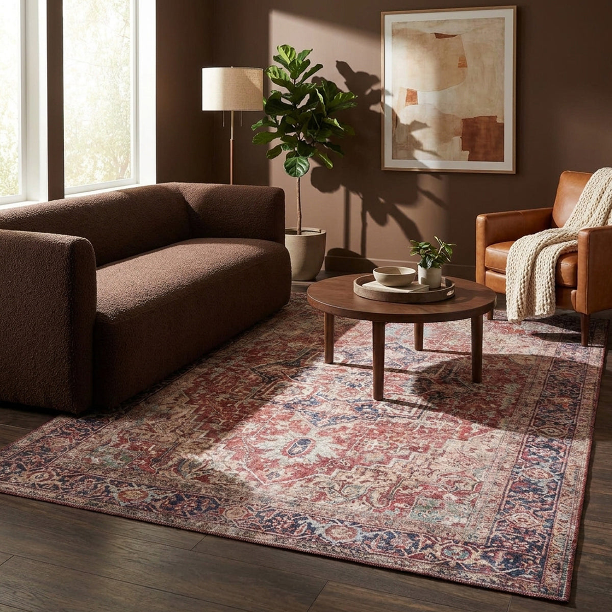 Teppich Vintage - Lugan Rot