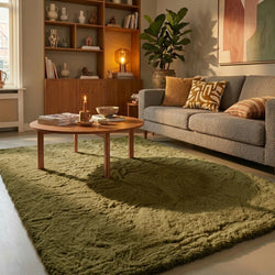 Soft High Pile Rug - Comfy Supreme Olive Green