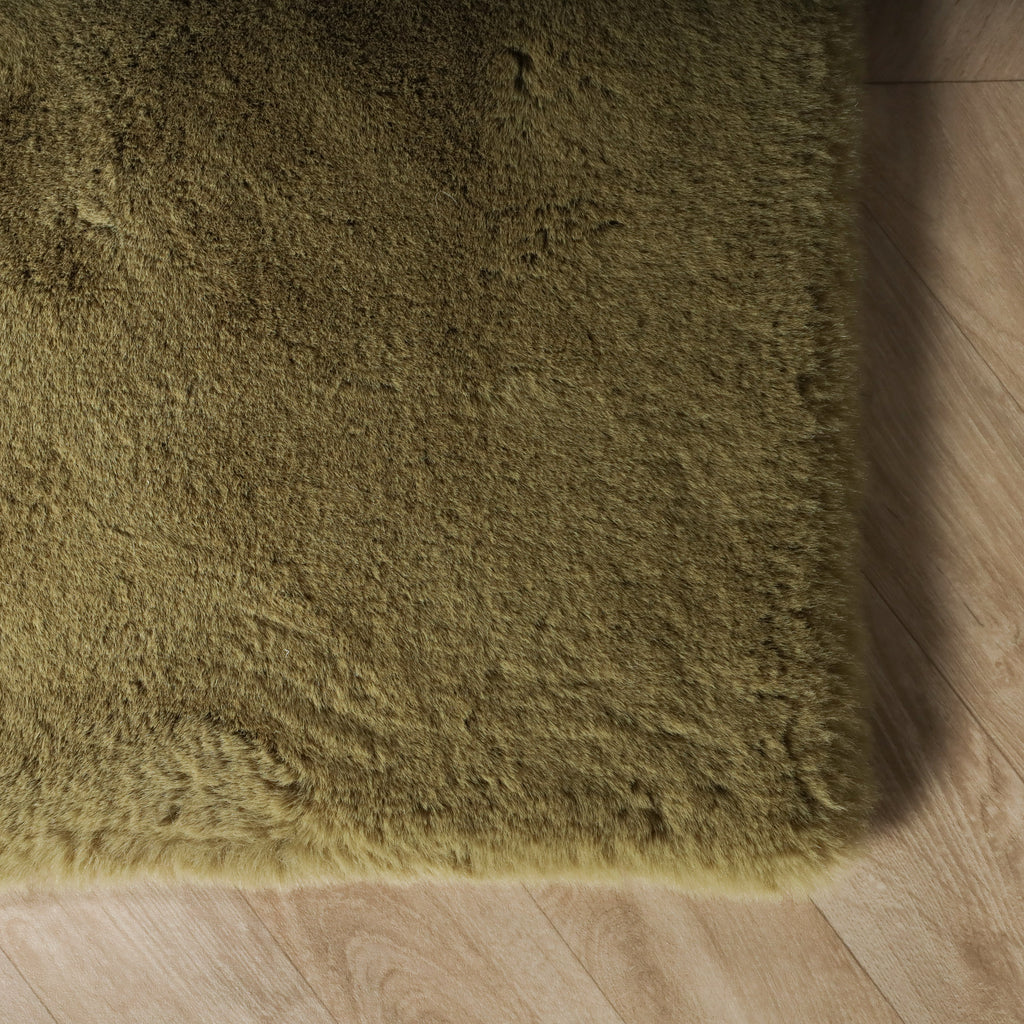 Soft High Pile Rug - Comfy Supreme Olive Green